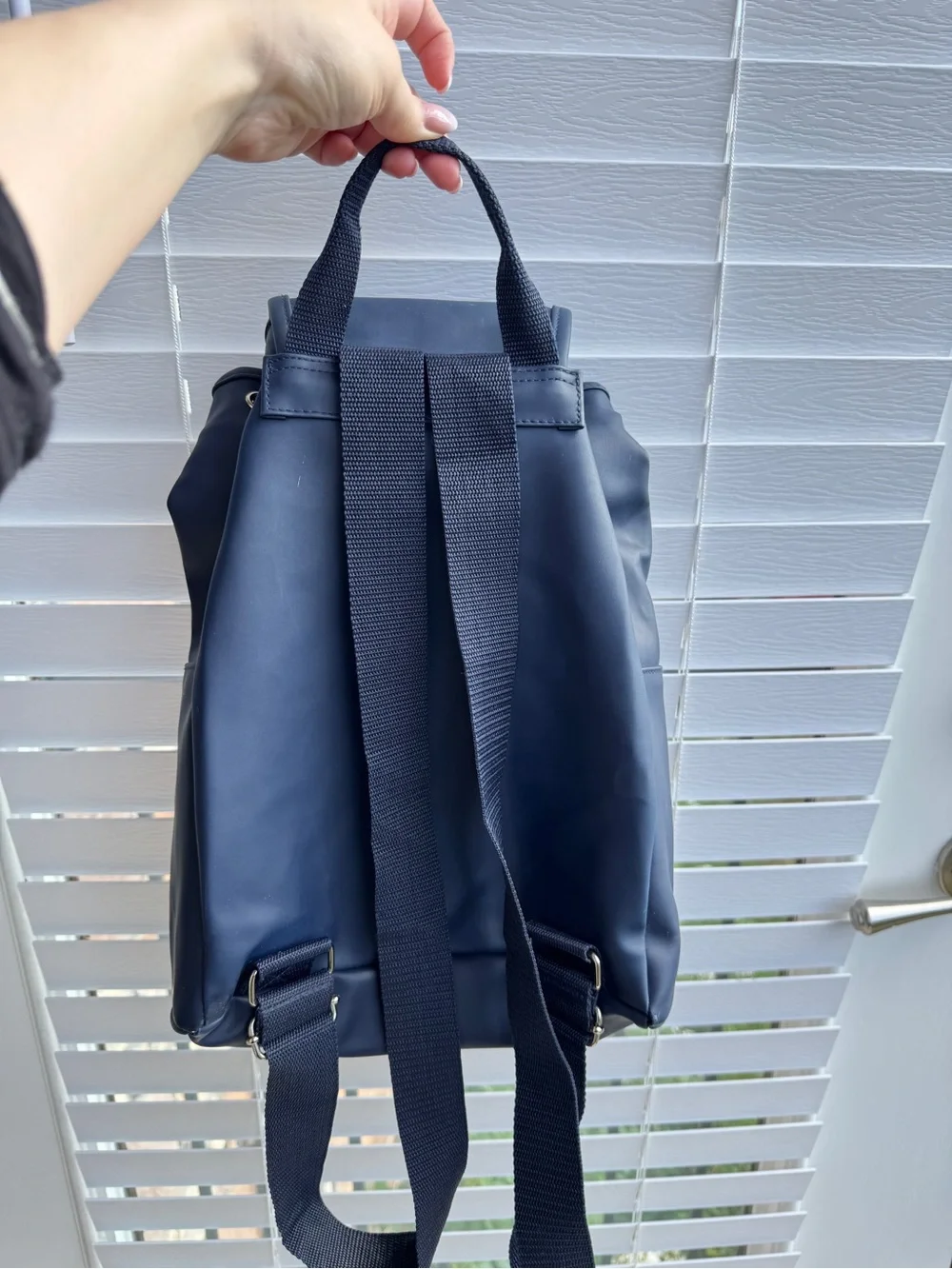 Vintage Y2K Polo Sport Ralph Lauren Navy Drawstring Backpack Bucket Bag USA Flag